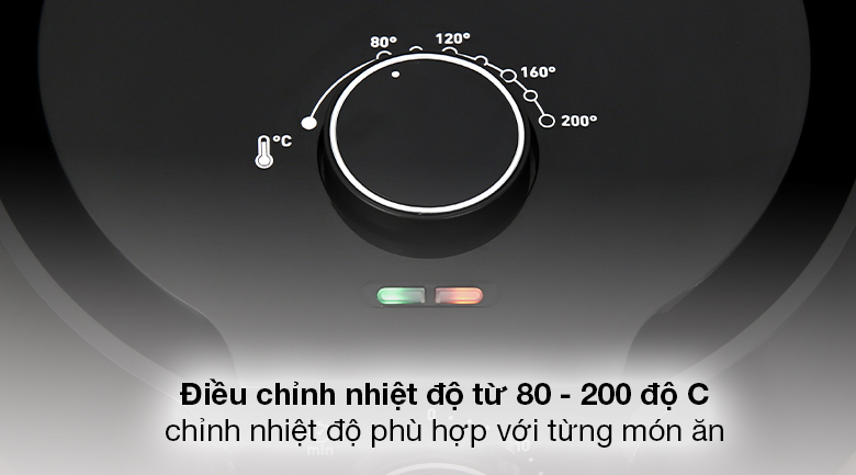 Nồi chiên không dầu Tefal EY201815 4.2 lít - Điều chỉnh nhiệt độ trong khoảng 80 - 200 độ C