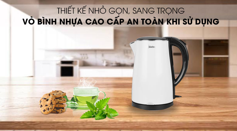 Kiểu dáng sang trọng - Ấm đun siêu tốc Midea 1.7 lít MK-17DS