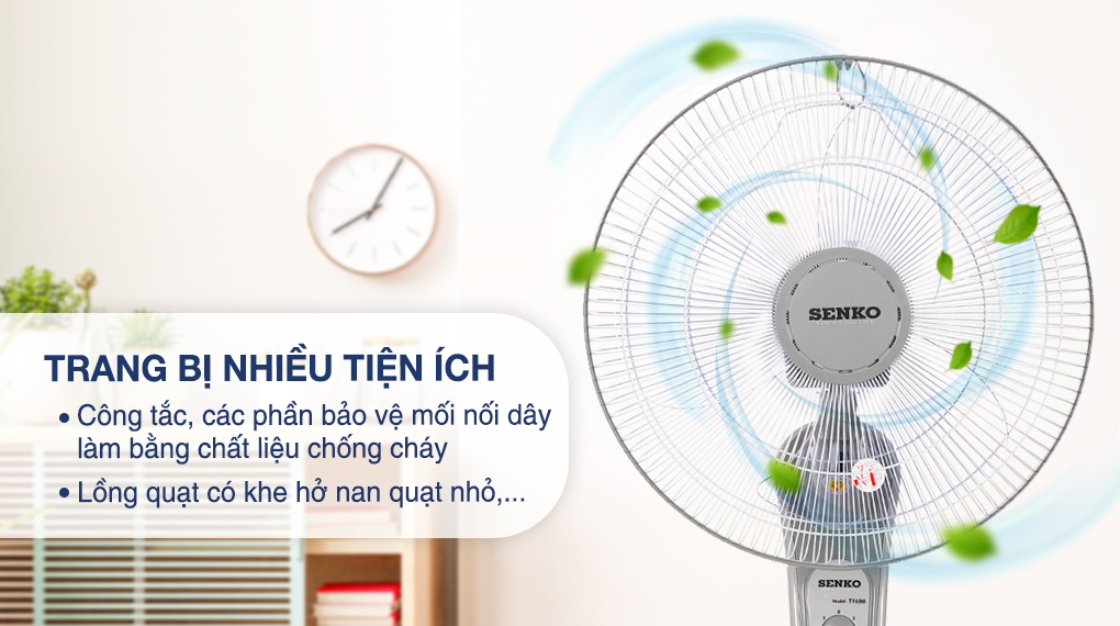 Quạt treo Senko T1680 - Tiện ích