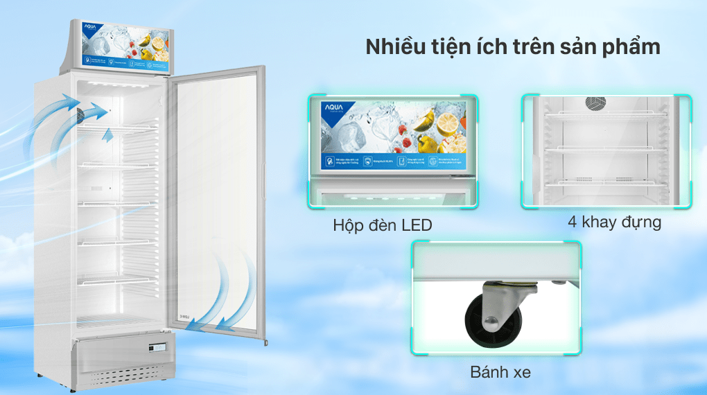 Tủ Mát Aqua 215 lít AQS-AF340S - Đa dạng tiện ích
