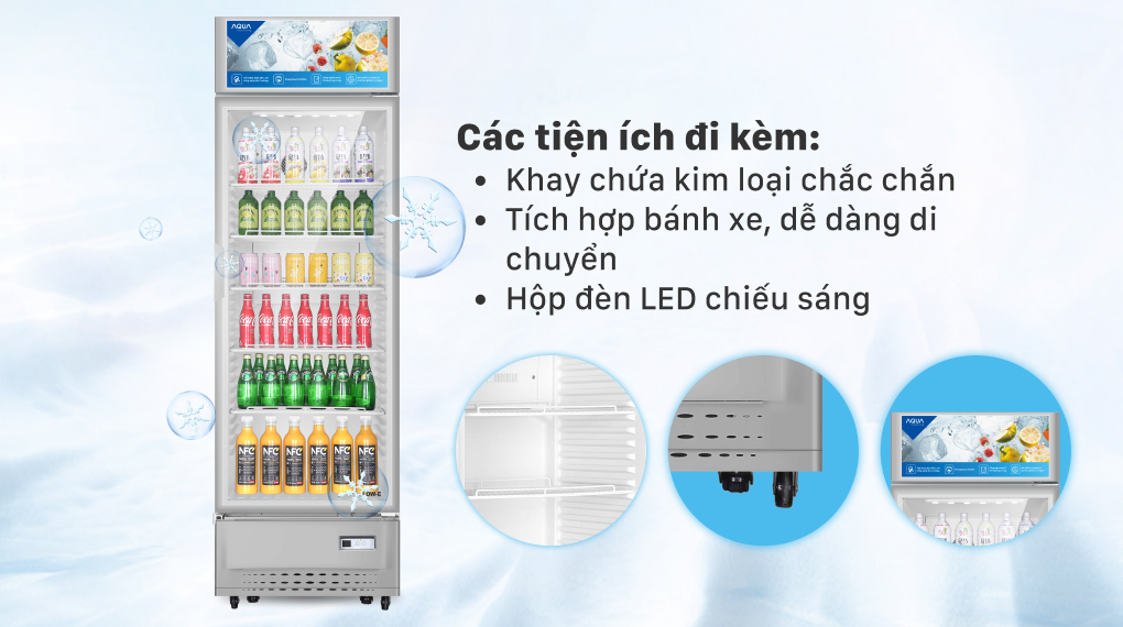 Tủ Mát Aqua 280 lít AQS-AF400S  - Tiện ích đi kèm