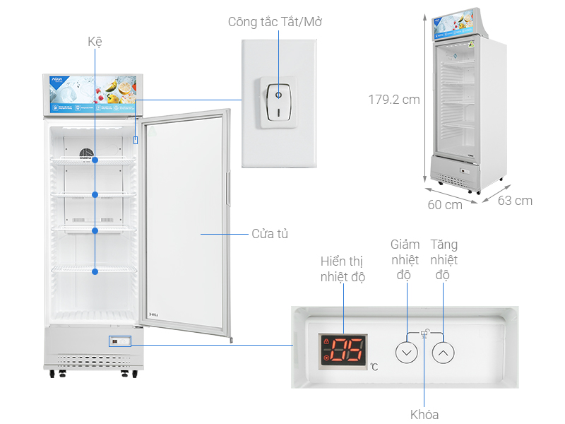 Tủ Mát Aqua 280 lít AQS-AF400S