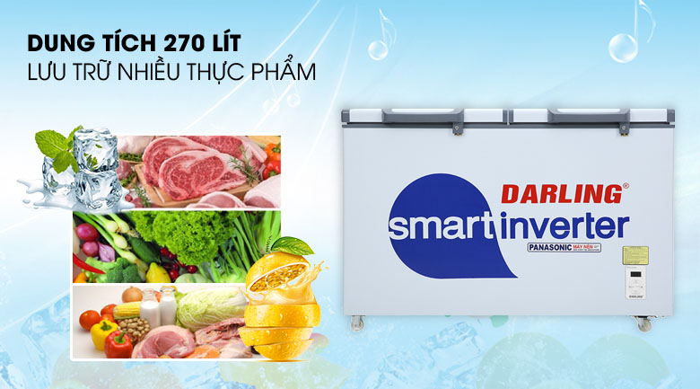Tủ đông Darling Inverter 270 lít DMF-3799 ASI - Dung tích