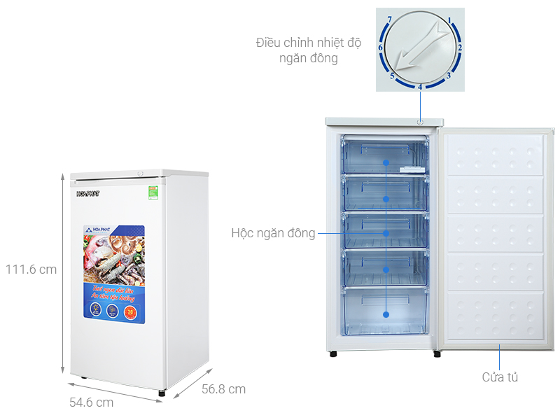 Tủ đông Hòa Phát 147 lít HUF 350SR1