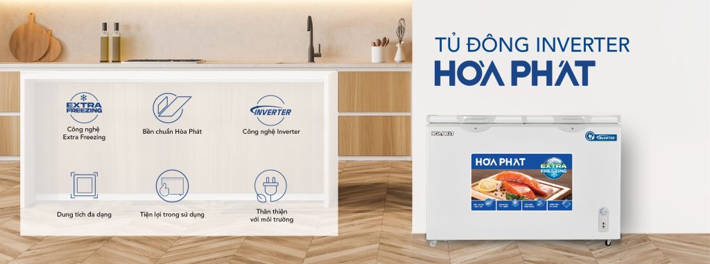 Tủ đông Hòa Phát Inverter 2 ngăn 2 chế độ HPF BD8271