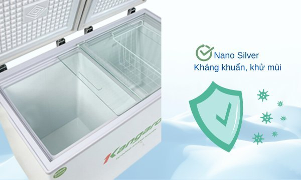 Tủ đông Kangaroo 192 lít KG266NC2 công nghệ nano bạc kháng khuẩn