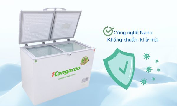 Tủ đông Kangaroo 327 lít KG498C2 công nghệ nano bạc kháng khuẩn