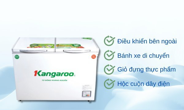Tủ đông Kangaroo Inverter 252 lít KG400IC2 nhiều tiện ích đi kèm