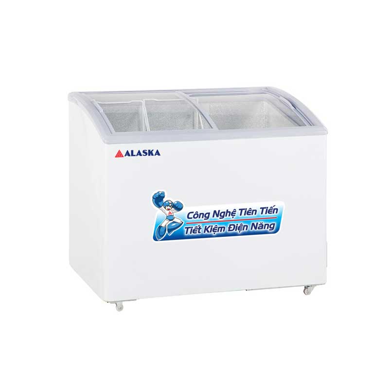 Tủ đông kính cong Alaska KC-210 dung tích 210 lít