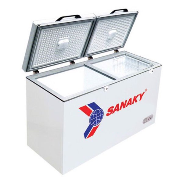 Tủ đông /mát Sanaky VH 2599W2K xám /2599W2KD xanh 195 lít, dàn lạnh đồng, mặt kính cường lực 4