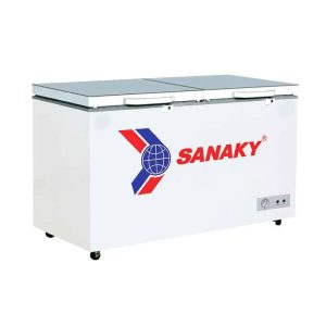TỦ ĐÔNG 270LIT SANAKY VH3699A2KD xanh/ VH3699A2K xám,1 NGĂN DÀN ĐỒNG CÁNH KÍNH CƯỜNG LỰC 1