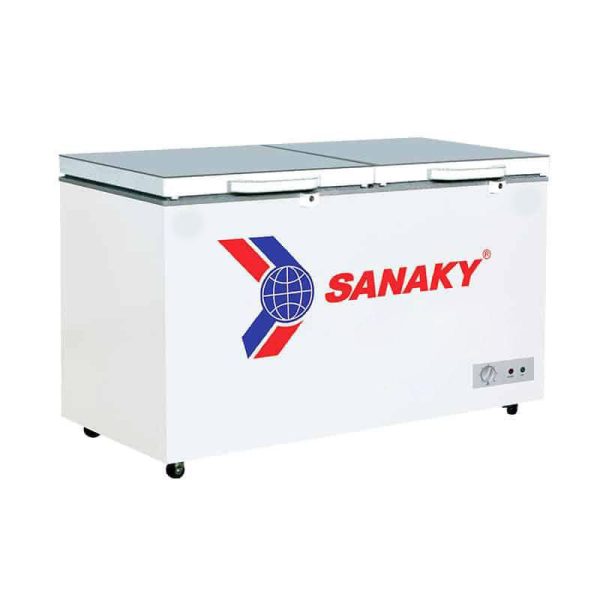 TỦ ĐÔNG 270LIT SANAKY VH3699A2KD xanh/ VH3699A2K xám,1 NGĂN DÀN ĐỒNG CÁNH KÍNH CƯỜNG LỰC 1