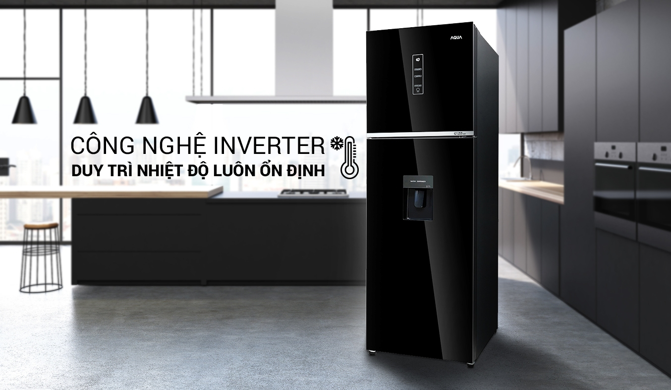 Tủ lạnh AQUA Inverter 344 lít AQR-T389FA(WGB)