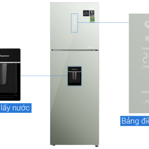 Tủ lạnh Aqua Inverter 347 lít AQR-T390FA(WGM) 5