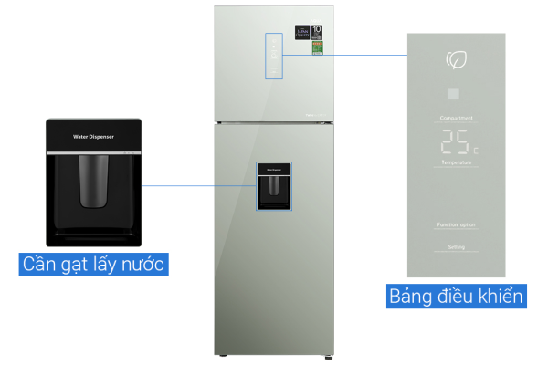 Tủ lạnh Aqua Inverter 347 lít AQR-T390FA(WGM) 5