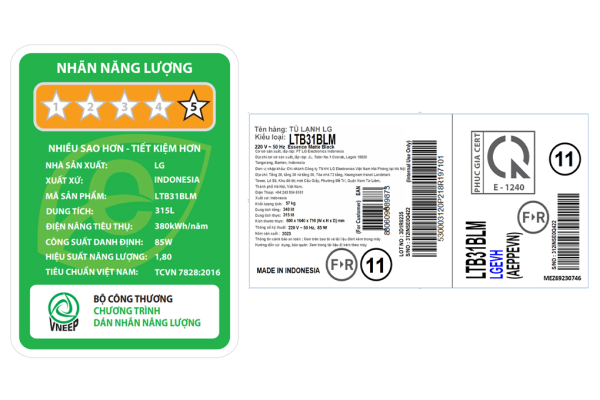 Tủ lạnh LG Inverter 315 lít LTB31BLM 8