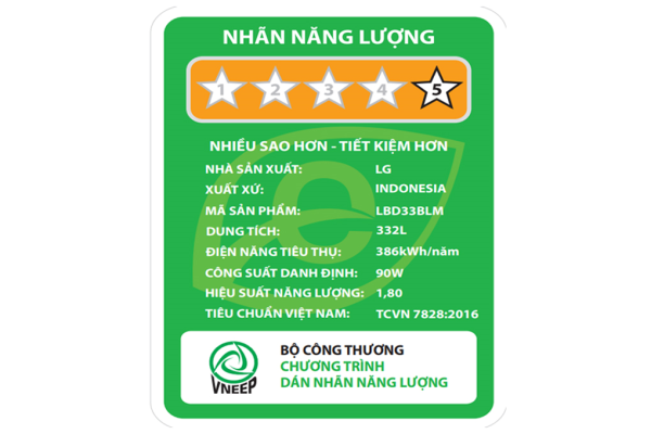 Tủ lạnh LG Inverter 332 lít LBD33BLM, ngăn đá dưới, lấy nước ngoài, màu đen 6