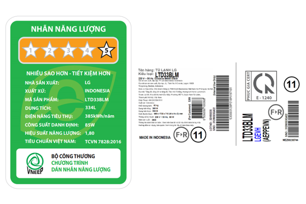 Tủ lạnh LG Inverter 334 lít LTD33BLM (model 2024) 3