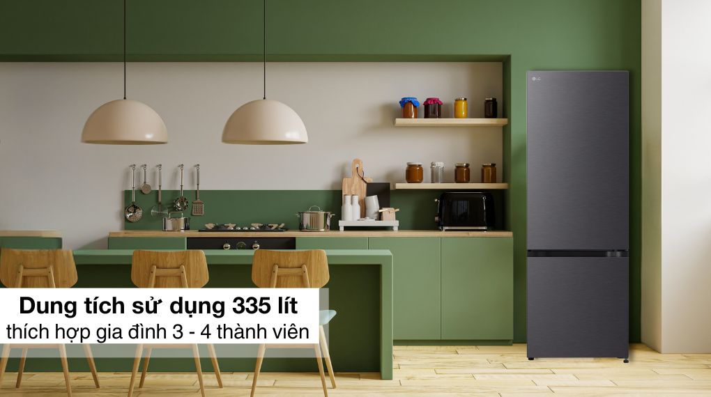 Tủ lạnh LG Inverter 335 lít LBB33BLM - Tổng quan thiết kế