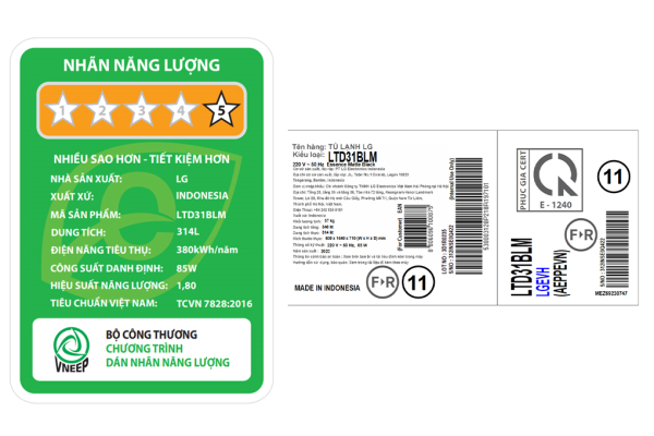 Tủ lạnh LG Inverter 314 lít LTD31BLM có lấy nước ngoài (model 2024) 1