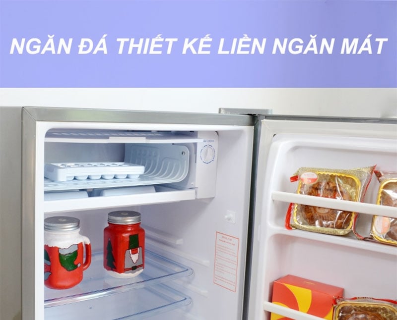 Tủ lạnh mini Funiki FR-91CD thiết kế ngăn đá và ngăn mát gần nhau