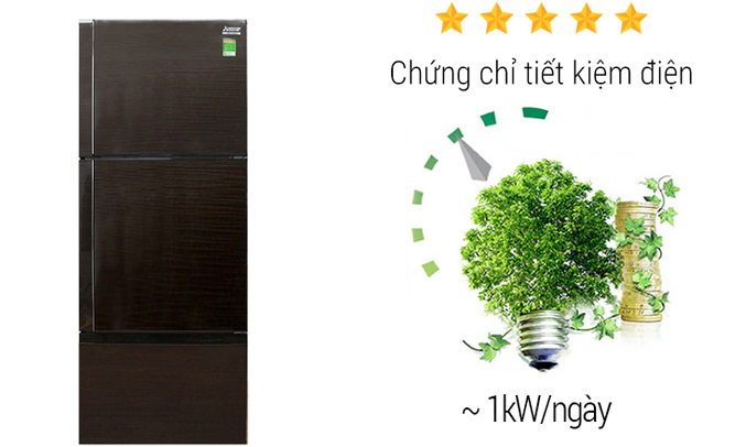 Tủ lạnh Mitsubishi Electric MR-V50EH 414 lít tiết kiệm điện năng