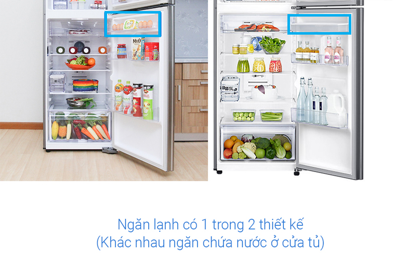 Samsung Inverter 380 lít RT38K5982SL/SV - Thiết kế ngăn lạnh