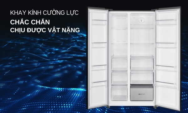 Tủ lạnh Sharp Inverter 600 lít SJ-SBXP600VG-BK khay kính cường lực