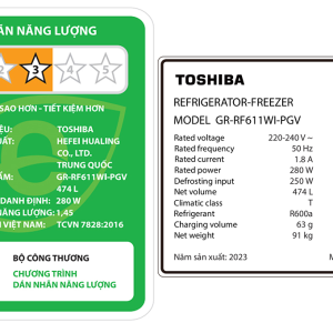 Tủ lạnh Toshiba Inverter 474 lít Multi Door GR-RF611WI-PGV(22)-XK 4