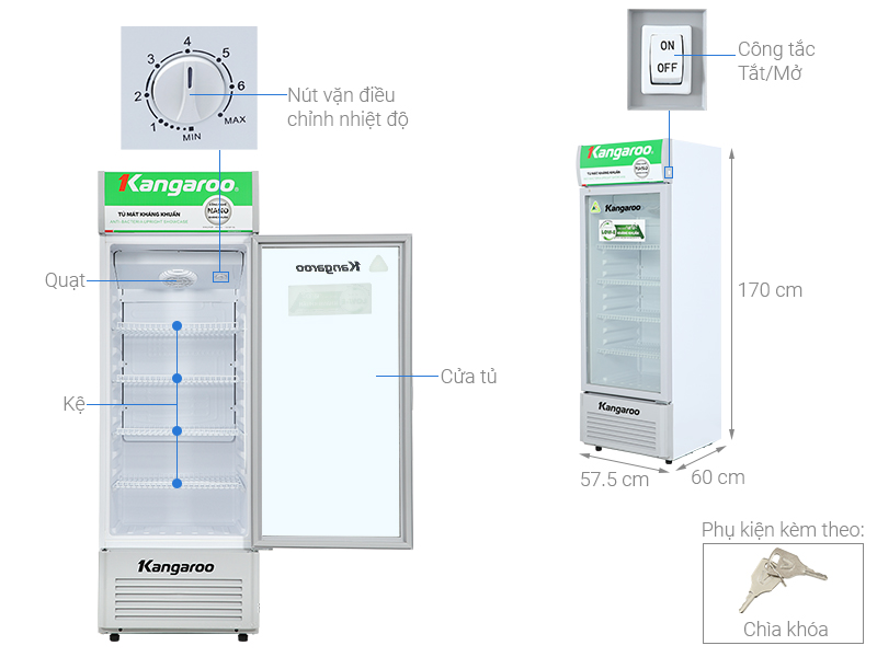 Tủ mát Kangaroo 238 lít KG298AT