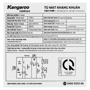 Tủ mát kháng khuẩn Kangaroo 238L KG298AT 6