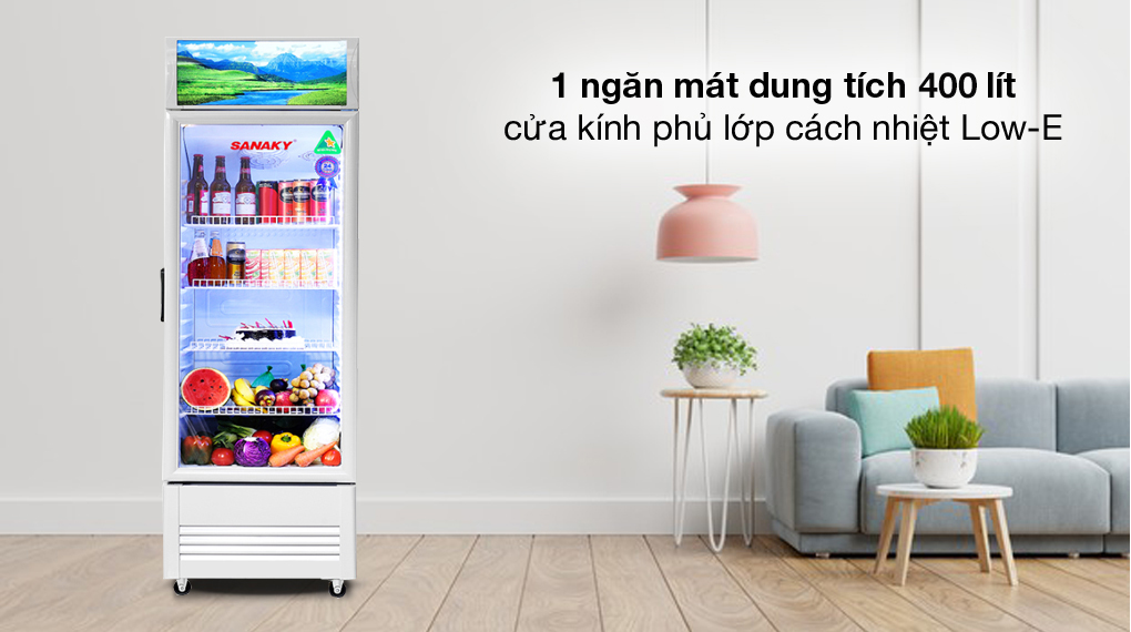 Hiện đại, gọn đẹp - Tủ Mát Sanaky 400 lít VH-4089K