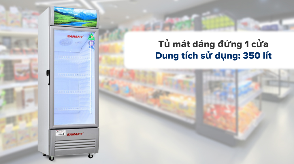 Tủ Mát Sanaky Inverter 350 lít VH-3589K3 - Tủ mát 1 cửa - Dung tích 350 lít