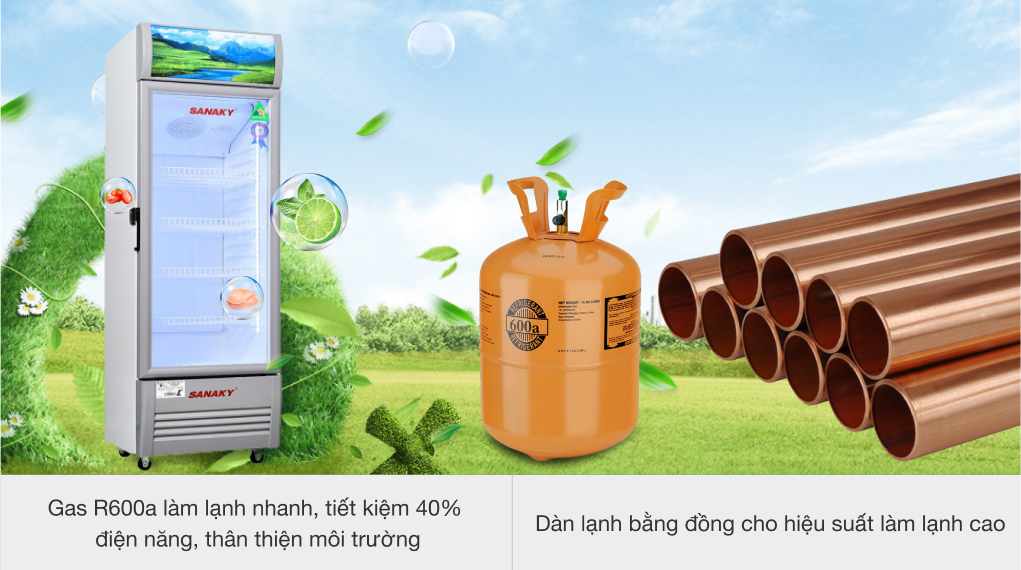 Tủ Mát Sanaky Inverter 350 lít VH-3589K3 - Dàn làm lạnh bằng đồng