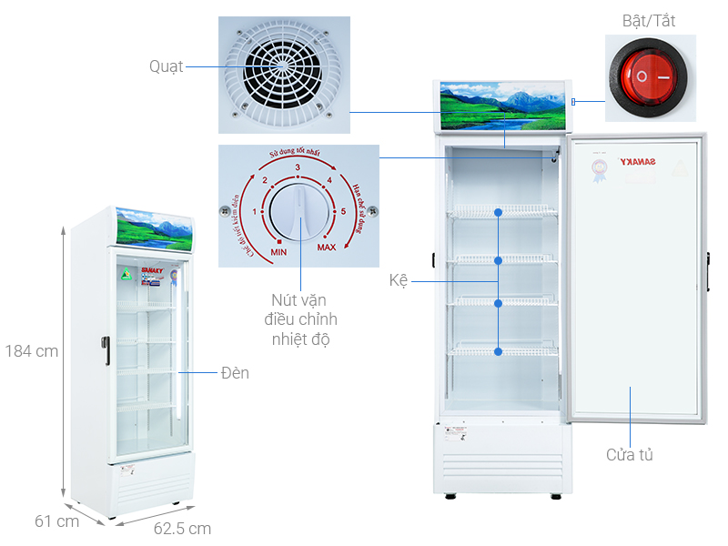 Tủ Mát Sanaky Inverter 350 lít VH-3589K3
