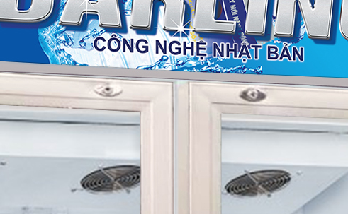 tủ mát 2 cửa đèn led