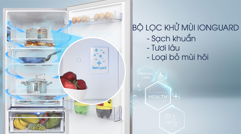 Bộ tạo Ion Guard - Tủ lạnh Beko Inverter 340 lít RCNT340E50VZX