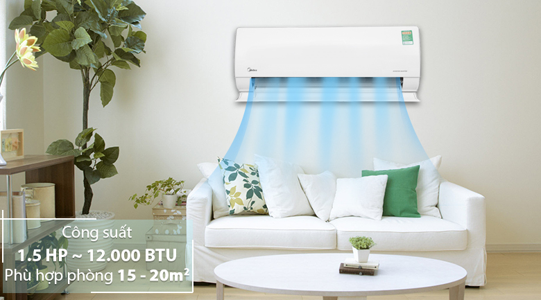 Công suất - Máy lạnh 2 chiều Midea Inverter 1.5 HP MSMT-13HRFN8
