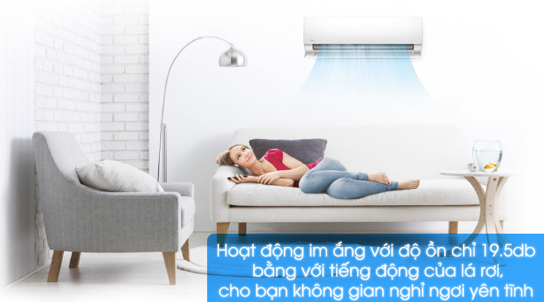 Hoạt động siêu êm - Máy lạnh 2 chiều Midea Inverter 1.5 HP MSMT-13HRFN8