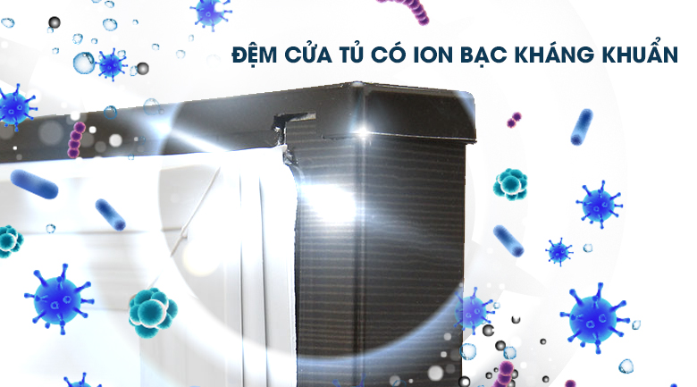 Đệm cửa Ion bạc kháng khuẩn - Tủ lạnh Mitsubishi Electric Inverter 326 lít MR-CX41EJ-BRW-V