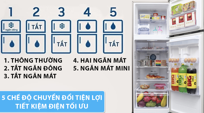 Tủ lạnh Samsung Inverter 321 lít RT32K5930DX/SV - 5 chế độ chuyển đổi