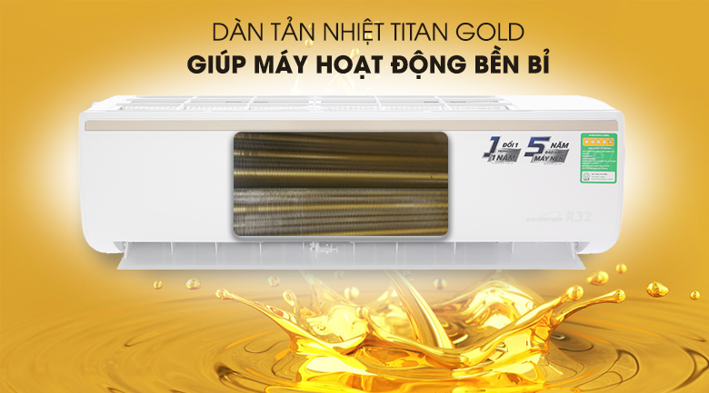 Dàn tản nhiệt Titan Gold - Máy lạnh TCL Inverter 1.5 HP TAC-13CSI/KE88N