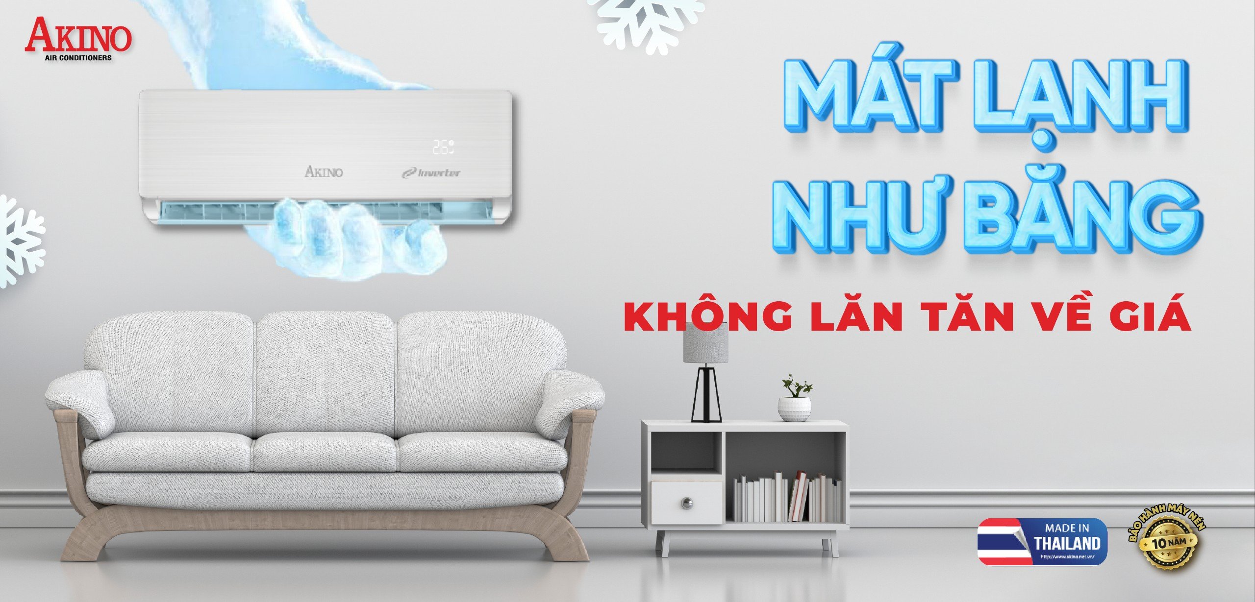 Điều hoà không khí Akino 2.0HP AKN-18CINV2FA/AKN-18HINV2FA