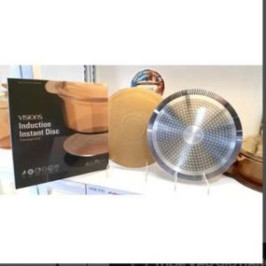 Đế dẫn nhiệt, dẫn từ cho nồi thủy tinh, nồi sứ Visions 24cm VS-IND-24PL/BK - Chính hãng Pháp